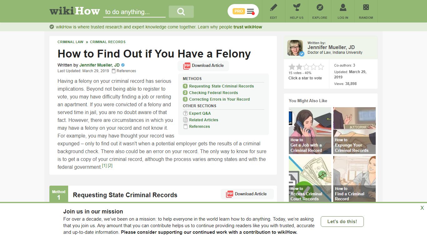 3 Ways to Find Out if You Have a Felony - wikiHow
